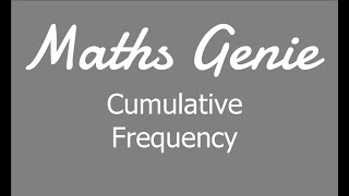 Cumulative Frequency [upl. by Susanna101]