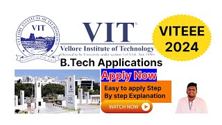 VITEEE 2024  How to apply  VIT Engineering Entrance Exam  BTech admission viteee vitvellore [upl. by Jasmin122]