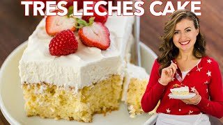 Easy Tres Leches Cake Recipe  Three Milk Cake [upl. by Sokim]