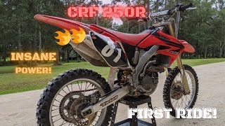 HONDA CRF250R First Impression Ride INSANE POWER [upl. by Leafar]