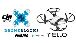 DRONE BLOCKS APP FOR DJI RYZE TELLO 2019 [upl. by Esiouqrut]