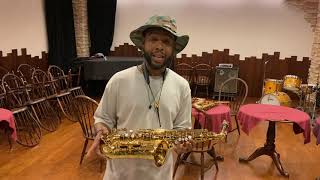 Terrace Martin with WSAGL WoodStone Gold Lacquer Alto Sax [upl. by Sy3]