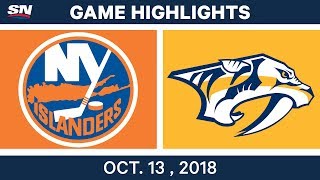 NHL Highlights  Islanders vs Predators  Oct 13 2018 [upl. by Donoho702]