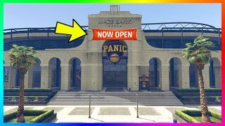 GTA 5 Maze Bank Arena Interior  NEW DETAILS Stadium Found Future GTA Online Update amp MORE [upl. by Aisereht332]