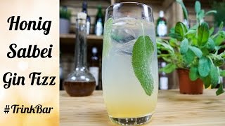 Honig Salbei Gin Fizz  Cocktail  Rezept  TrinkBar [upl. by Llerroj580]