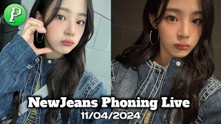 NewJeans Phoning Live 20240411 Minji Phoning Live Voice Call Full EngSub [upl. by Hoseia]