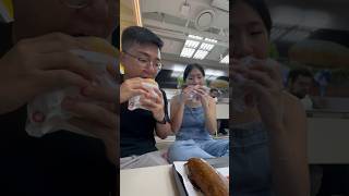 lotteria is elite korea lotteria food mukbang couple [upl. by Arramas]