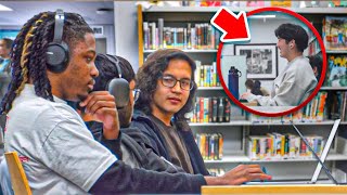 Blasting Inappropriate Songs In The Library Prank [upl. by Dowzall]