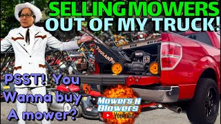 SELLING LAWNMOWERS OUT OF MY TRUCK FREE CURB ALERT MOWERS PICK FIX amp FLIP IM A USED MOWER SALESMAN [upl. by Magdaia]