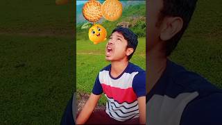 Santra or Biskit khaaya 🍊😋 shorts shortvideo funny viral comedy [upl. by Allister307]