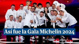 Gala Michelin 2024 Disfrutar y Noor nuevos triestrellados Venta Moncalvillo dos estrellas [upl. by Latimore]