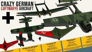 Crazy German Luftwaffe Aircraft Type amp Size Comparison 3D [upl. by Kcirderfla]