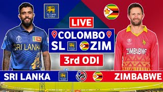 Sri Lanka vs Zimbabwe 3rd ODI Live Scores  SL vs ZIM 3rd ODI Live Scores amp Commentary [upl. by Nalak435]