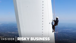 How Wind Turbine Technicians Risk Their Lives to Keep Blades Spinning  Risky Business [upl. by Eelyam959]