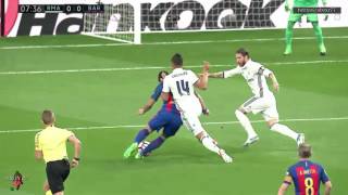 مباراة الكلاسيكو برشلونة وريال مدريد 32 الدوري الاسباني شاشة كاملة  تعليق العتيبي HD [upl. by Nahallac]