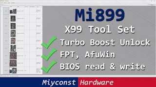 🇬🇧 Mi899 – X99 Tool Set  read write BIOS amp unlock turboboost with a few mouse clicks [upl. by Nnahgiel]