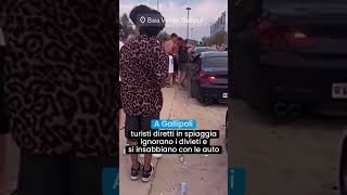 A Gallipoli turisti diretti in spiaggia ignorano i divieti e si insabbiano con le auto [upl. by Aztinad]