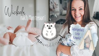 WICKELN nach MONTESSORI 🍼Bindungsaufbau am Wickeltisch montessoribaby montessorizuhause [upl. by Elleryt]