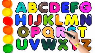 Lets Learn ABCD and shapes drawing for preschool toddlers and kids  educational video abcdefgabc [upl. by Boniface]