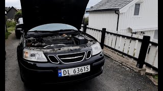 Oil and filter change on a 2007 SAAB 93 19l TiD Insane method [upl. by Aiselad]