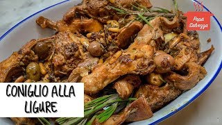 CONIGLIO ALLA LIGURE vera ricetta casalinga genovese [upl. by Riatsala]