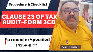 Analysis of Clause 23 of Tax Audit ReportForm 3CD [upl. by Attenev888]