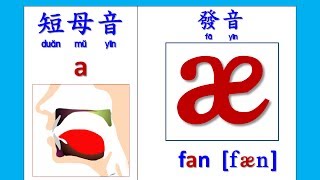 abc音標發音  A的短母音 KK Phonics  Short Vowel pronunciation for letter A [upl. by Novehs]