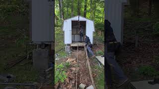 We Cut A Shed In Half With A Sawzall How To Demo [upl. by Kingdon]