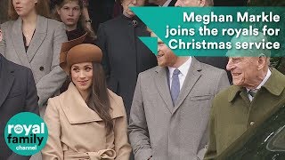 Meghan Markle joins the royals for Christmas service [upl. by Walls939]