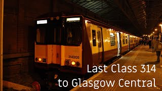 The Last Class 314 Train to Glasgow Central  Farewell Tour at Helensburgh Central [upl. by Noevart291]