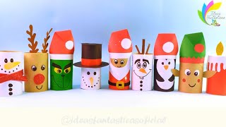 🎅12 ADORNOS NAVIDEÑOS CON TUBOS DE PAPEL HIGIÉNICO MUY FÁCIL  🎄MANUALIDADES NAVIDEÑAS 2020 [upl. by Finlay]