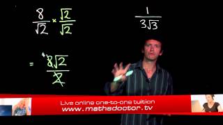 492 Rationalising denominator of surds easy type [upl. by Enom831]