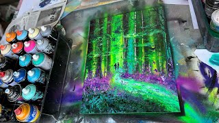 Forest purple flowers spray painting [upl. by Anertal751]