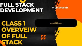 Class 1 Overveiw of Full Stack development [upl. by Kavanagh]