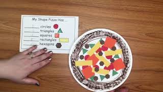 Shape Pizza StoryTime Craft [upl. by Arreyt]