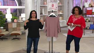 AnyBody Loungewear Cozy Knit Dolman Sleeve Top on QVC [upl. by Airretal]