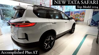 New Tata Safari Facelift 2024 Accomplished Plus Diesel AT  TOP MODEL  Full review 😍🔥 [upl. by Christianna392]