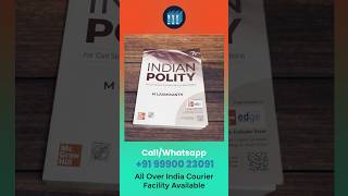 INDIAN POLITY FOR UPSC BEST BOOK by M Laxmikanth upscbooklist shorts mlaxmikanth [upl. by Nawtna]