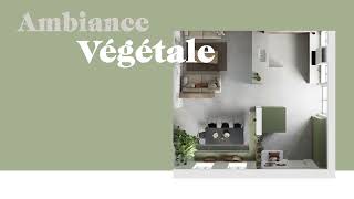 Cuisine blanche et verte en U sur mesure  Ambiance Végétale  MOBALPA FR [upl. by Kcirtapnaes194]