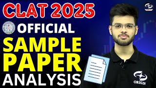 CLAT 2025 Sample Paper  1 Analysis  clat exam preparation  Origin CLAT  Abhyuday Pandey [upl. by Morissa]