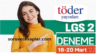 2022 TÃ–DER TÃœRKÄ°YE GENELÄ° LGS DENEME SINAVI 2 CEVAP ANAHTARI VE SONUÃ‡LARI NE ZAMAN  YORUMLAR [upl. by Lenci940]