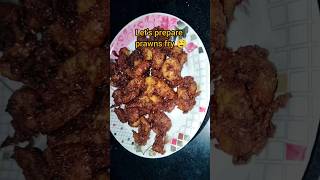 Prawns fry with corn flour prawnsfryfood recipe trendingshorts crispyprawnsfry [upl. by Ardekahs]