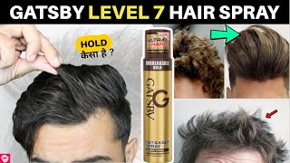 GATSBY ULTRA HARD LEVEL 7 HAIR SPRAY REVIEW  HOLD LONG LASTING HOW TO USE  QUALITYMANTRA [upl. by Sremmus]