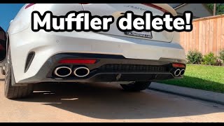 2020 Kia Stinger GT1 with muffler delete [upl. by Nyasuh]