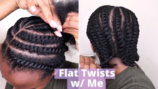 How To Flat Twist 4C natural hair  Beginner Friendly [upl. by Feola333]