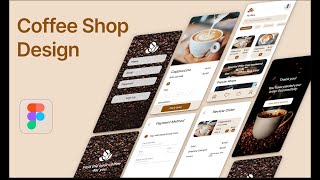 Coffee Shop Ui Design  Coffee App Design in Figma  Figma Tutorial [upl. by Kcirdahc]