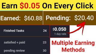 Earn 005 On Every Click  Complete Tasks And Earn Money  Earn Money Online [upl. by Ierbua]