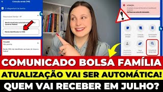 🚨ACABOU DE SAIR COMUNICADO DO MDS ATUALIZAÇÃO DO BOLSA FAMÍLIA SERÁ AUTOMÁTICA NOVA FUNÇÃO NO APP [upl. by Aelrac]