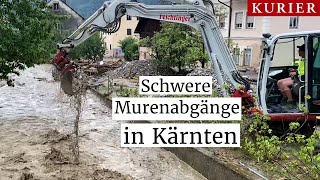 Schwere Unwetter in Kärnten führen zu starken Überschwemmungen [upl. by Assillem]