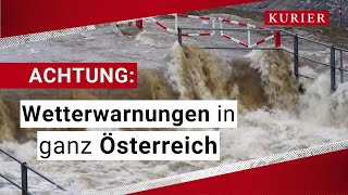 Unwetterwarnungen Schnee Regen und Wind in Österreich [upl. by Elrebma]